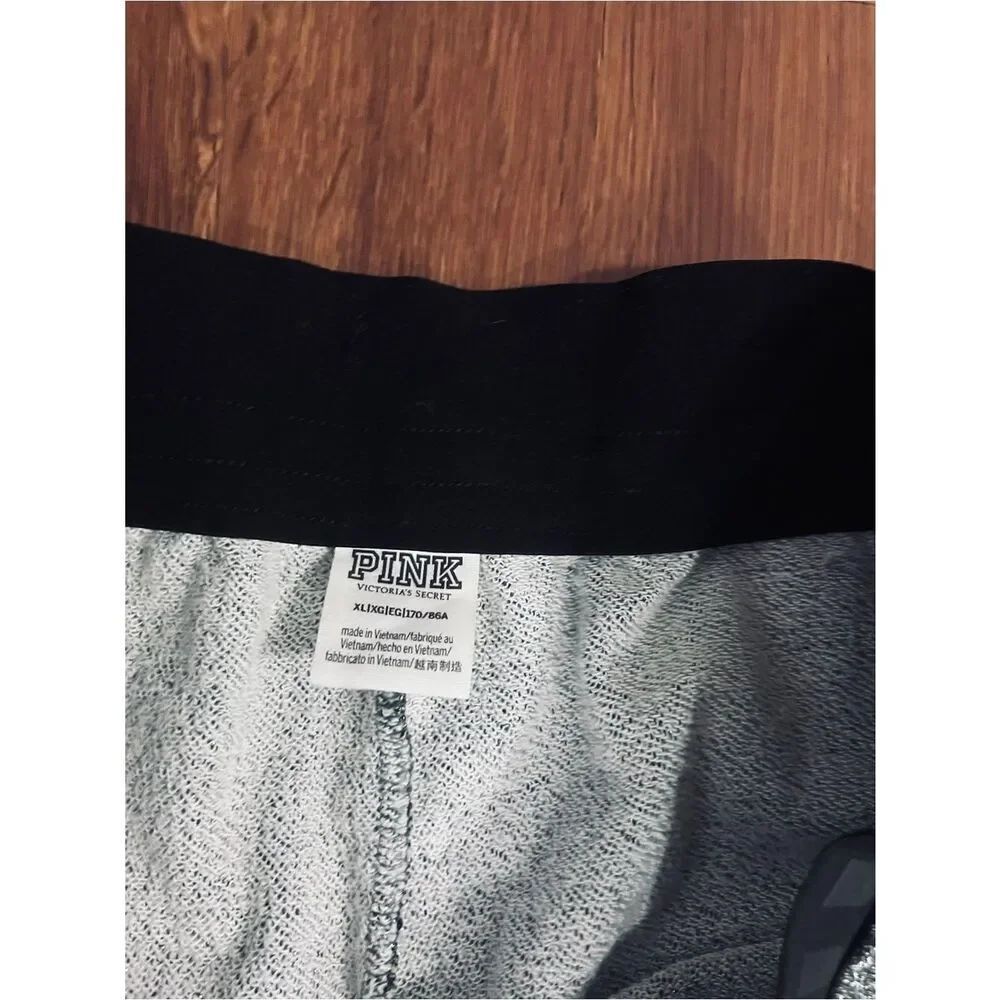 PINK VS SHIMMER GRAY BLING JOGGER PANTS XL - Picture 6 of 7